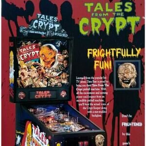 Tales From The Crypt Pinball Flyer Horror Vintage Zombie Art Original 1993